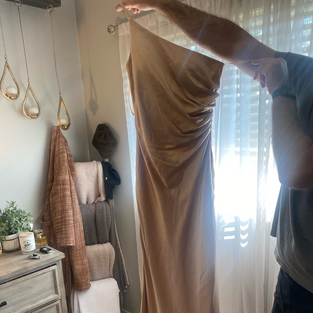 Size 4 revelry bridesmaid dress champagne gold